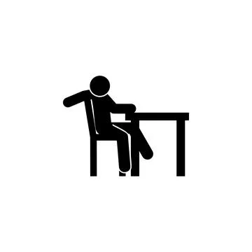 Man, lazy icon. Element of man is sitting icon for mobile concept and web apps Stock Illustration