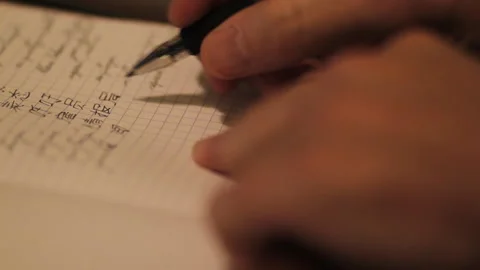 Man learning Mandarin by handwriting Stock Footage 168906339