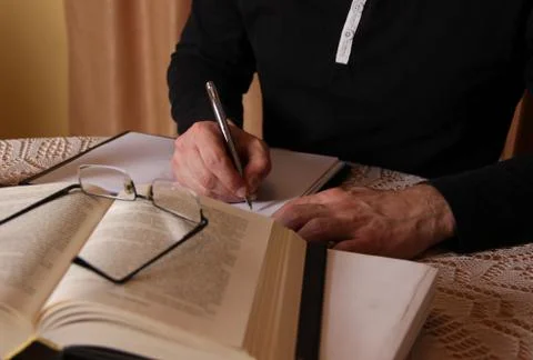 Man learning Foto stock