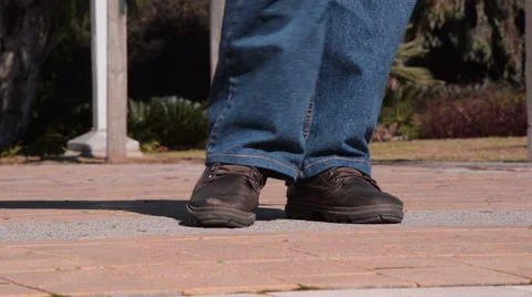 Man legs do the pee dance Video stock 60542466