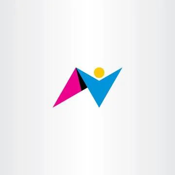 Man letter n logo vector design icon symbol Stock-Illustration
