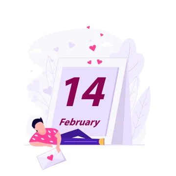 A man with a letter Valentine. Stock Illustration