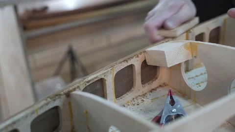 Man leveled the edge of the surf Board Video stock 132777484