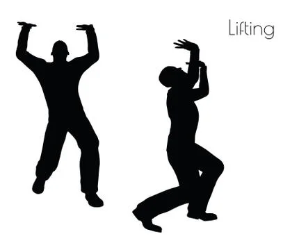 Man in  Lifting  Action pose Stock Illustration