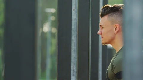 Man lifting heavy weights Stock Footage 100033896