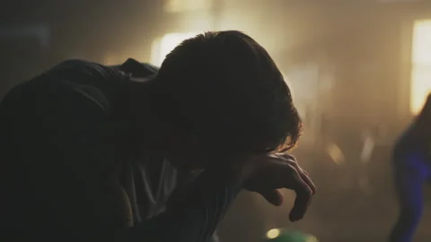 Man lifting up kettlebell Video stock 236188989