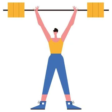 Man lifting weight Stock Illustration