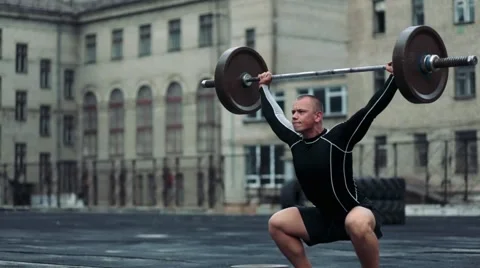 Man lifting weights Stock Footage 67289848