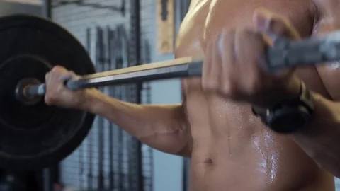 Man lifting weights Stock Footage 71617386