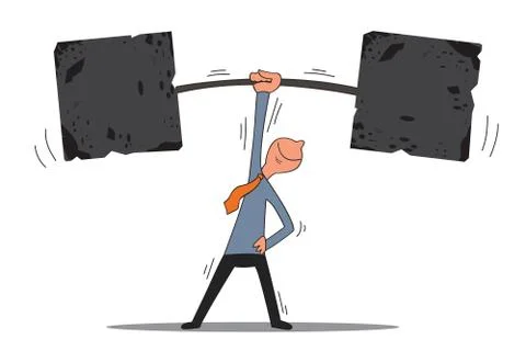 Man lifting weights Stock Illustration