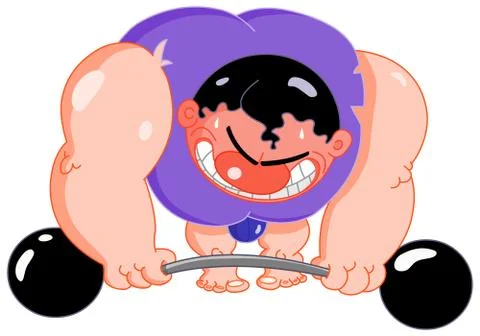 Man lifting weights Illustrazione stock