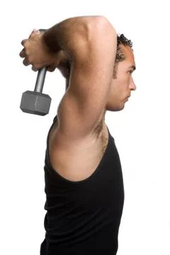 Man lifting weights Foto stock