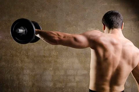 Man lifting weights Stock Photos
