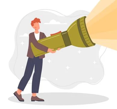 Man with light 스톡 일러스트