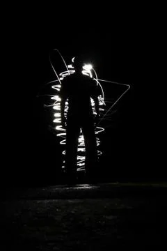 Man in the light Stock Photos