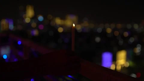 A Man lighting candle the during Depawali festival Stock Footage 290167960