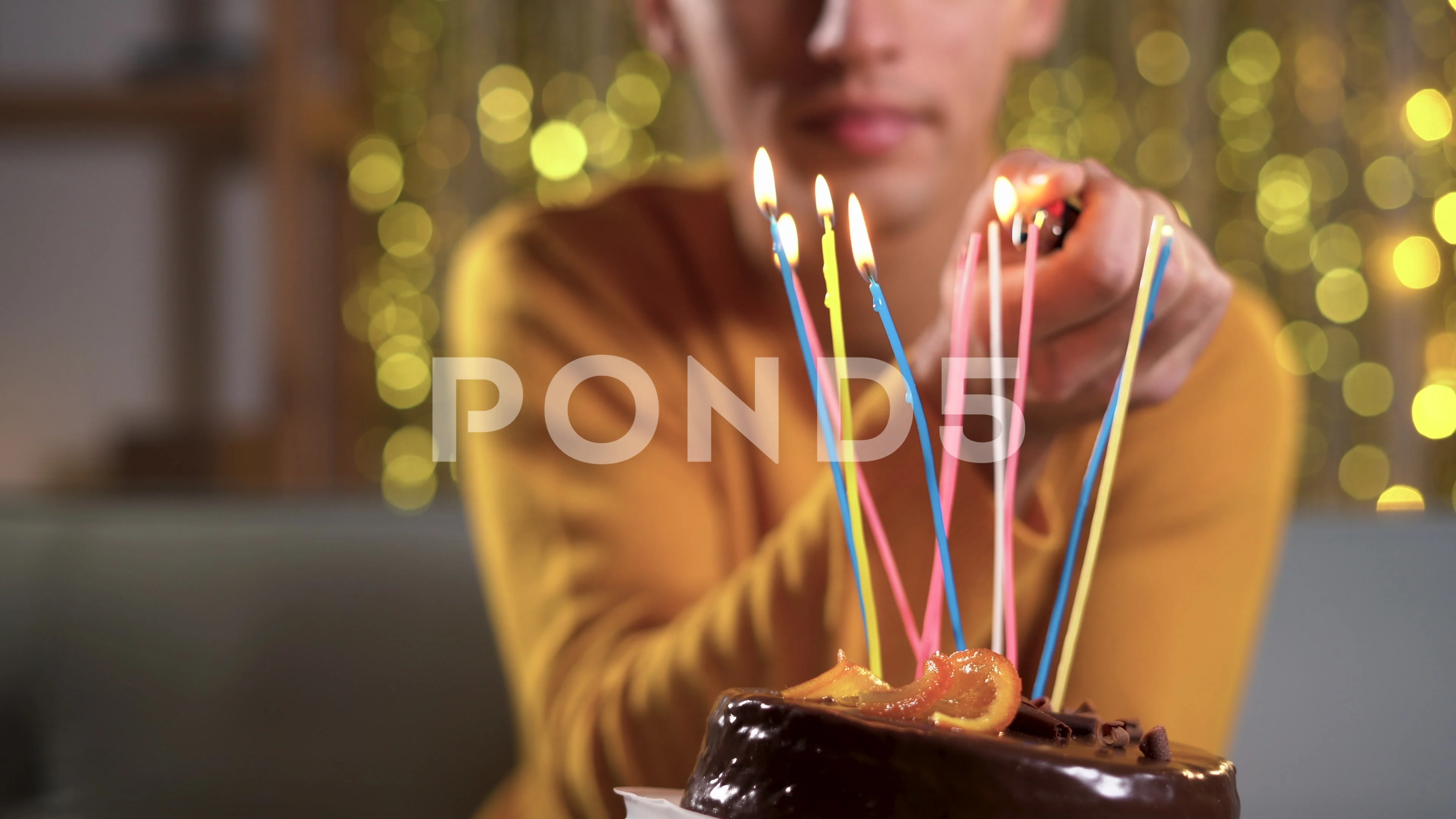 chocolate birthday cakes with candles for men