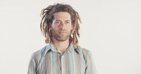 Man lighting a joint on a white background Stock-Footage 65166619