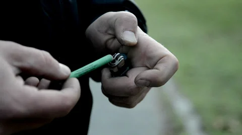 Man lightning firecracker Stock Footage 34074391