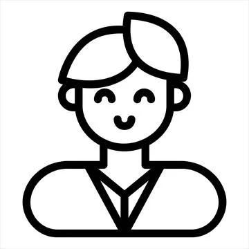 Man line icon vector illustration isolated on white background Stock Illustration