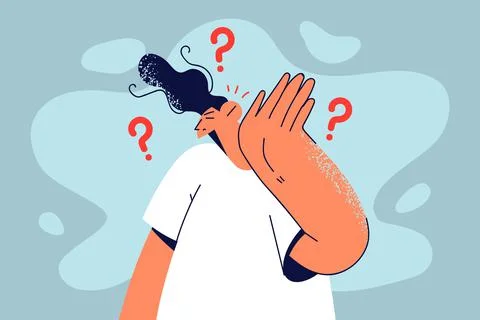 Man listening to gossips イラスト素材