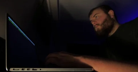 Man loading a UNIX server and opening a Python script Stock Footage 81948292