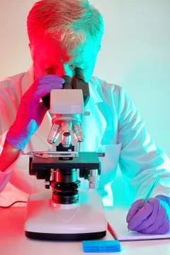 Man in loboratory Stock Photos
