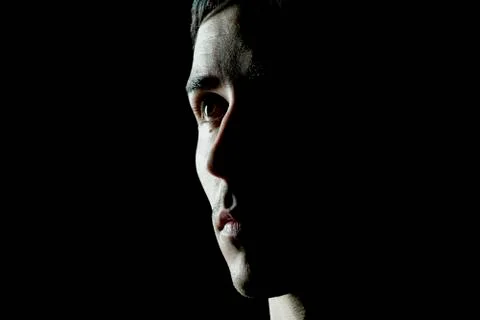 A man looking away contemplatively Stock Photos