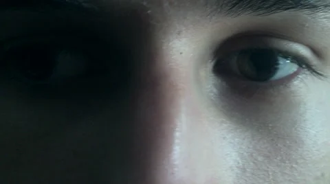 Man Looking Back and Forth in Paranoia  Stock Footage 52422302