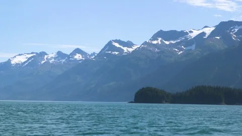 Man looking at beautiful mountains while sailing in fishing boat 스톡 동영상 83304829
