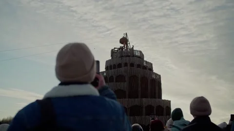 Man looking at a building Stock Footage 176382482