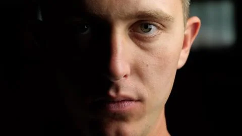 Man Looking at the Camera, Close-up Stock Photos