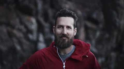 Man Looking At Camera in a Sweatshirt Stock Footage 264056721