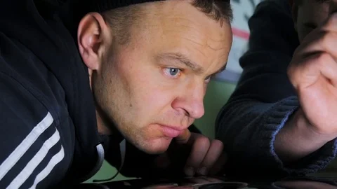 Man looking at car repair Stock Footage 87846547