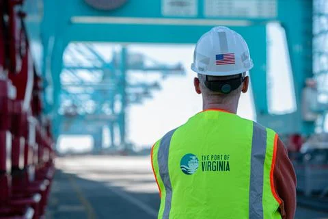 Man looking at cargo operations Stock Photos