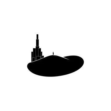 A man looking at the city icon. Element of parks and landscape icon. One of the Illustrazione stock