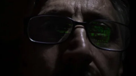 Man Looking At Competer Screen Stock Footage 71754609