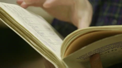 Man looking documents in the archive Stock Footage 59665365