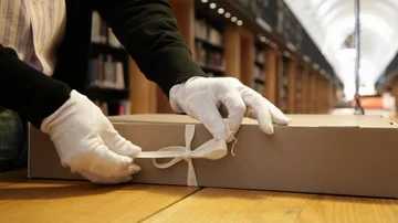 Man Looking Documents In The Archive Stock Footage 85884555