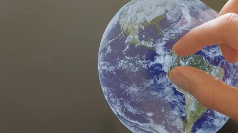 A man looking at the earth on a screen Video stock 102960709