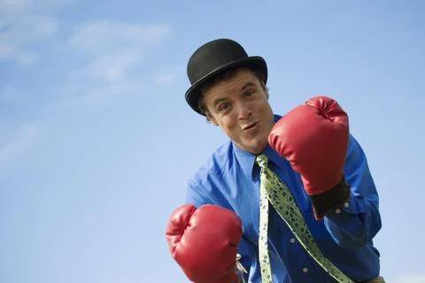 Man Looking For A Fight Stock Photos