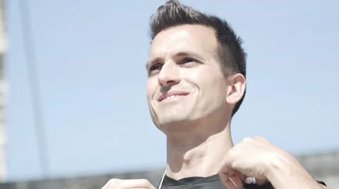 Man looking in the future 스톡 동영상 50617833