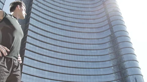 Man looking in the future 스톡 동영상 50619353