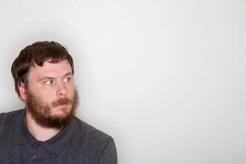 Man looking to his side Stock Photos