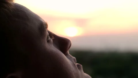 A man looking with hope into the sky Stock Footage 109056108