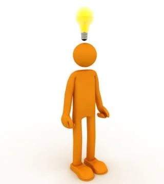 Man is looking for an idea Illustrazione stock