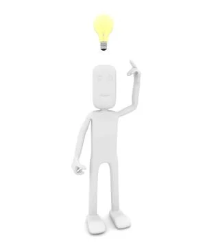 Man is looking for an idea Stock Illustration