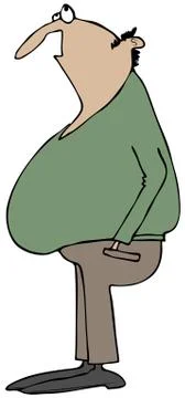 Man looking up Illustrazione stock