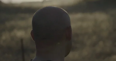 Man looking at the landscape Stock Footage 83186711