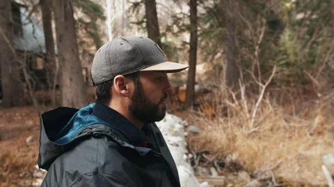 Man Looking Out In Nature Video stock 83598599